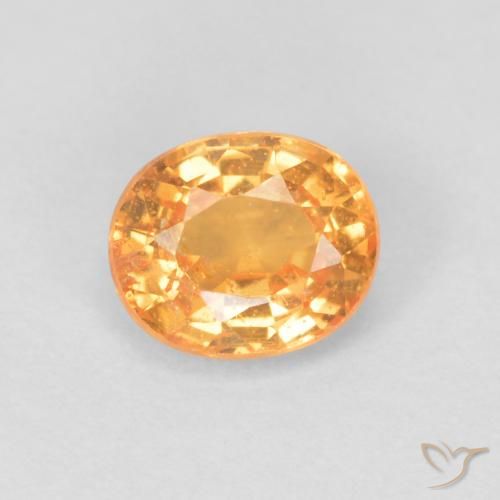 0.58ct Natürlicher Honig-orange Spessartit-Garn, Oval, VS-SI