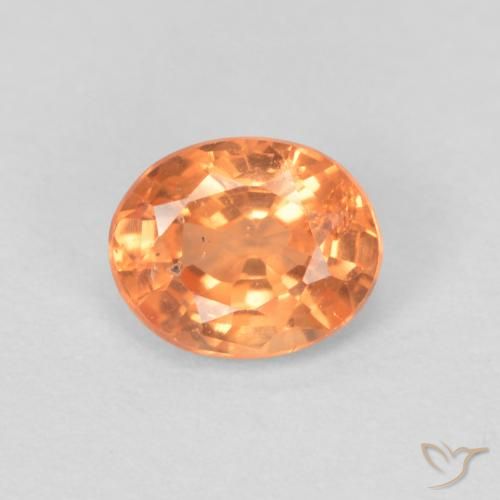 0.54ct Natürlicher Mittelorange Spessartit-Garn, Oval, VS