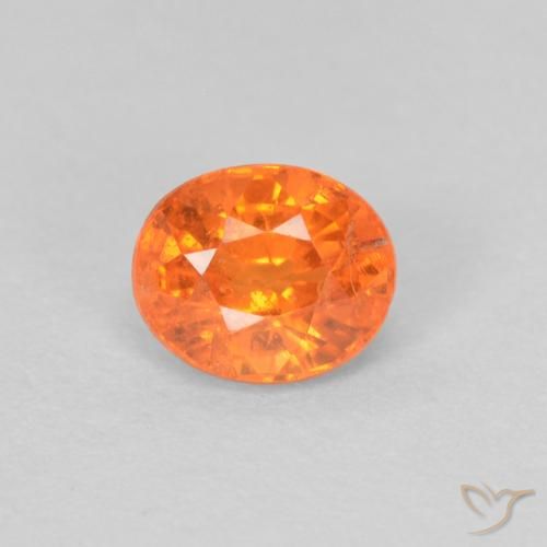 0.54ct Natürlicher Feuerorange Spessartit-Garn, Oval, VS