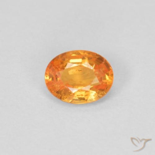 0.33ct Natürlicher hellorange Spessartit-Garn, Oval, VS-SI