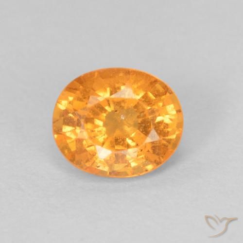 0.70ct Natürlicher Honig-orange Spessartit-Garn, Oval, VS-SI