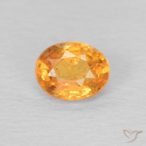 0.38ct Natürlicher hellorange Spessartit-Garn, Oval, VS