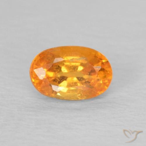 0.45ct Natürlicher Honig-orange Spessartit-Garn, Oval, VS