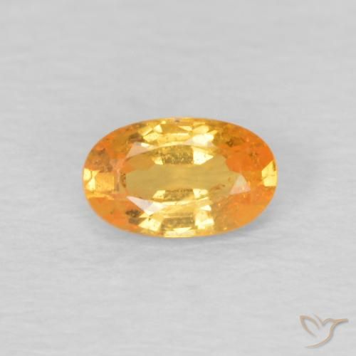 0.32ct Natürlicher Mittelorange Spessartit-Garn, Oval, VS