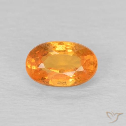 0.46ct Natürlicher Mittelorange Spessartit-Garn, Oval, VS