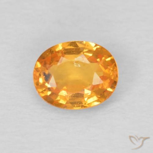 0.44ct Natürlicher Amber Orange Spessartit-Garn, Oval, VS