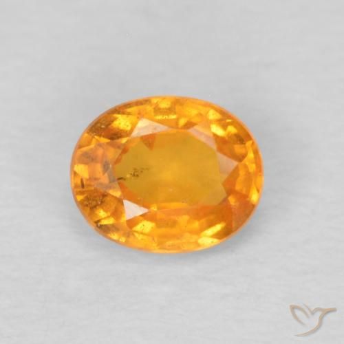 0.50ct Natürlicher Amber Orange Spessartit-Garn, Oval, VS
