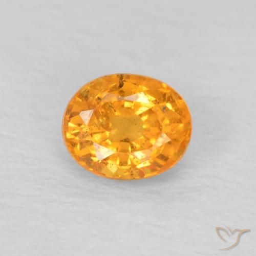 0.42ct Natürlicher Mittelorange Spessartit-Garn, Oval, VS-SI