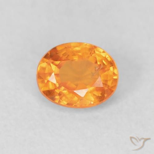 0.53ct Natürlicher hellorange Spessartit-Garn, Oval, VS