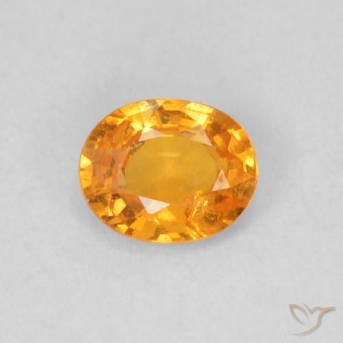 0.48ct Natürlicher Honig-orange Spessartit-Garn, Oval, VS