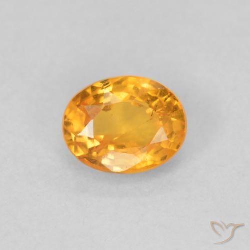 0.46ct Natürlicher Mittelorange Spessartit-Garn, Oval, VS-SI
