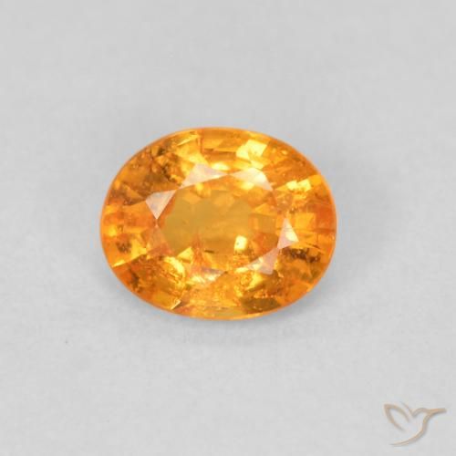 0.49ct Natürlicher Honig-orange Spessartit-Garn, Oval, VS-SI