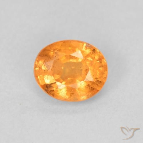 0.54ct Natürlicher Honig-orange Spessartit-Garn, Oval, VS-SI