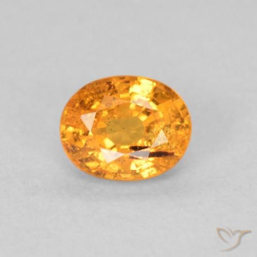 0.55ct Natürlicher Honig-orange Spessartit-Garn, Oval, VS-SI