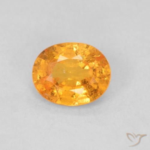 0.48ct Natürlicher Mittelorange Spessartit-Garn, Oval, VS-SI