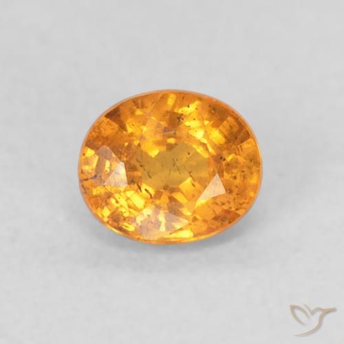 0.59ct Natürlicher Mittelorange Spessartit-Garn, Oval, VS