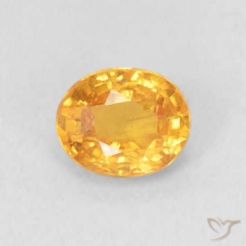 0.57ct Natürlicher Mittelorange Spessartit-Garn, Oval, VS