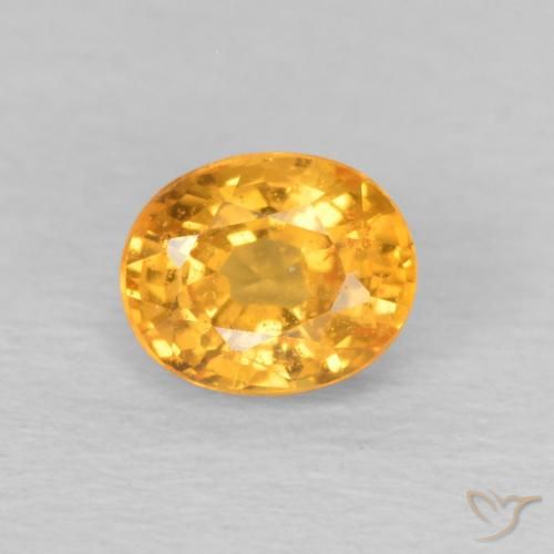 0.58ct Natürlicher Dunkelorange-Gold Spessartit-Garn, Oval, VS