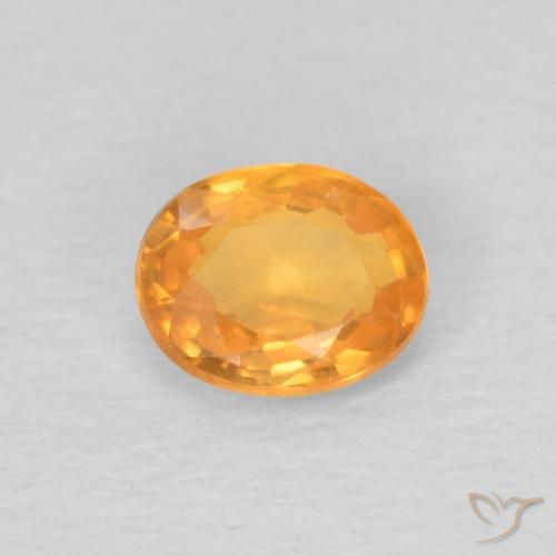 0.44ct Natürlicher Aprikose Orange Spessartit-Garn, Oval, VS