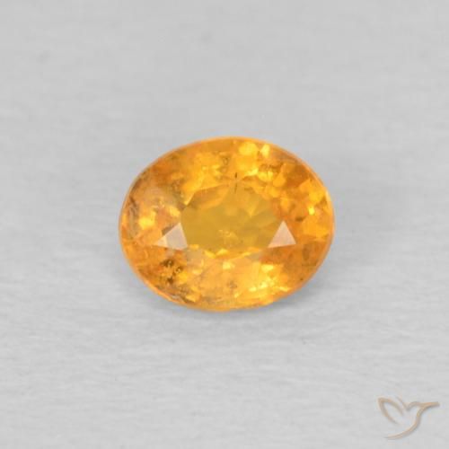 0.36ct Natürlicher Mittelorange Spessartit-Garn, Oval, VS-SI