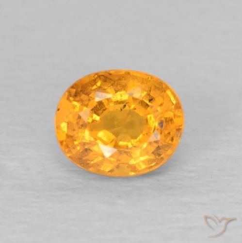 0.64ct Natürlicher Honig-orange Spessartit-Garn, Oval, VS