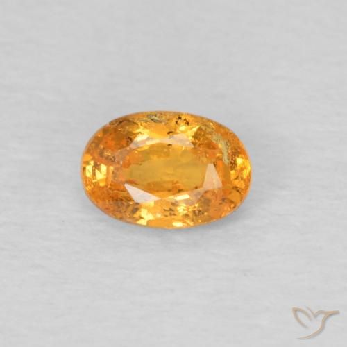 0.33ct Natürlicher Honig-orange Spessartit-Garn, Oval, VS-SI