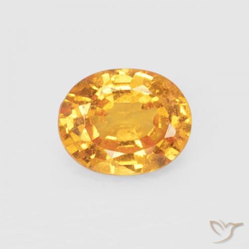 0.47ct Natürlicher Mittelorange Spessartit-Garn, Oval, VS