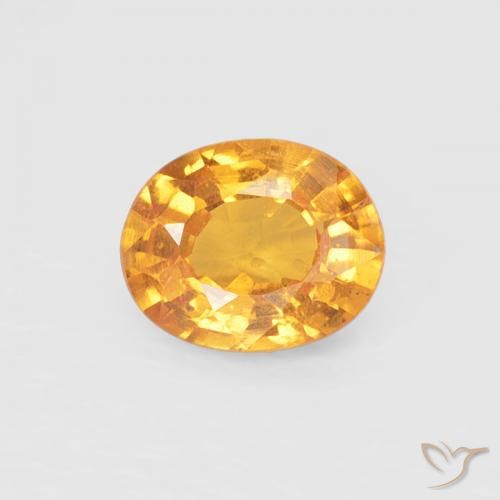 0.43ct Natürlicher Mittelorange Spessartit-Garn, Oval, VS