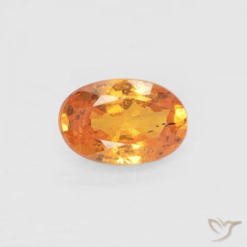 0.37ct Natürlicher Aprikose Orange Spessartit-Garn, Oval, VS