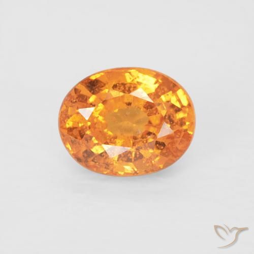 0.58ct Natürlicher Mittelorange Spessartit-Garn, Oval, VS