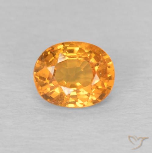 0.50ct Natürlicher hellorange Spessartit-Garn, Oval, VS