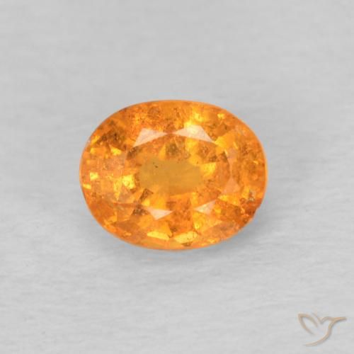 0.58ct Natürlicher hellorange Spessartit-Garn, Oval, VS-SI