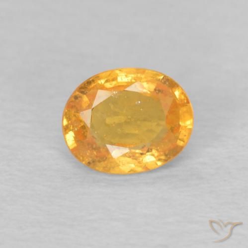 0.41ct Natürlicher hellorange Spessartit-Garn, Oval, VS-SI