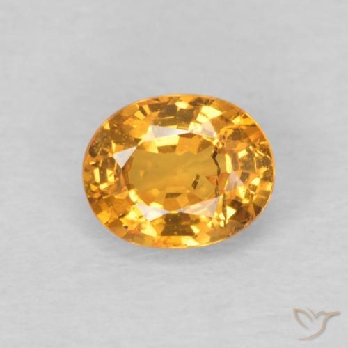 0.56ct Natürlicher Honig-orange Spessartit-Garn, Oval, VS-SI