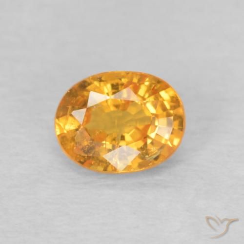 0.46ct Natürlicher Mittelorange Spessartit-Garn, Oval, VS-SI