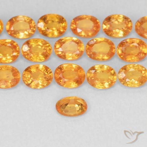 9,17 ctw natürlicher Aprikose Orange Spessartit-Garn, Oval, VS