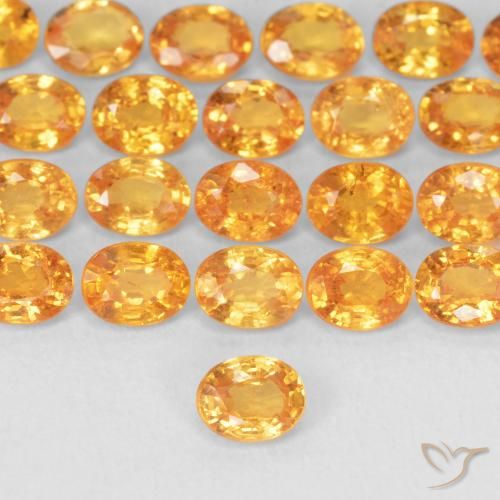 0.26ct Natürlicher Aprikose Orange Spessartit-Garn, Oval, VS