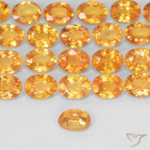 9,17 ctw natürlicher Aprikose Orange Spessartit-Garn, Oval, VS