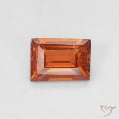 0.30ct Natürlicher rötlich-orange Spessartit-Garn, Baguette, SI