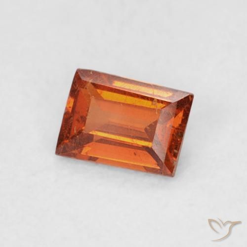 9,17 ctw natürlicher rötlich-orange Spessartit-Garn, Baguette, SI