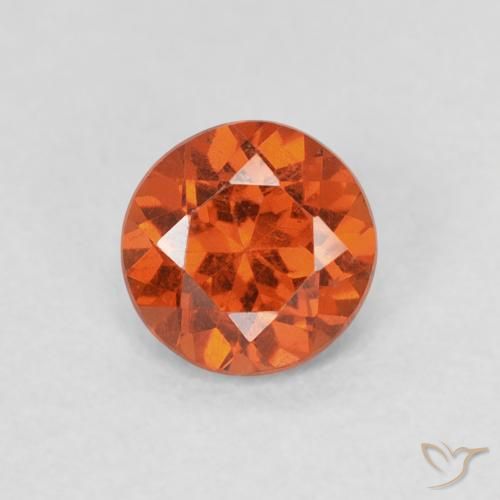 0.65ct Natürlicher rötlich-orange Spessartit-Garn, Runden, SI