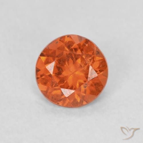 0.37ct Natürlicher Amber Orange Spessartit-Garn, Runden, SI