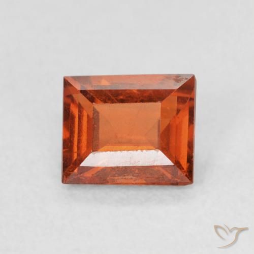 0.67ct Natürlicher Feuerorange Spessartit-Garn, Baguette, VS