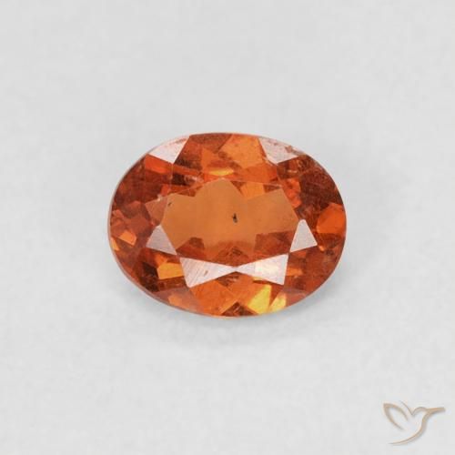 0.39ct Natürlicher Amber Orange Spessartit-Garn, Oval, SI
