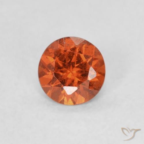 0.34ct Natürlicher Mittelorange Spessartit-Garn, Runden, SI