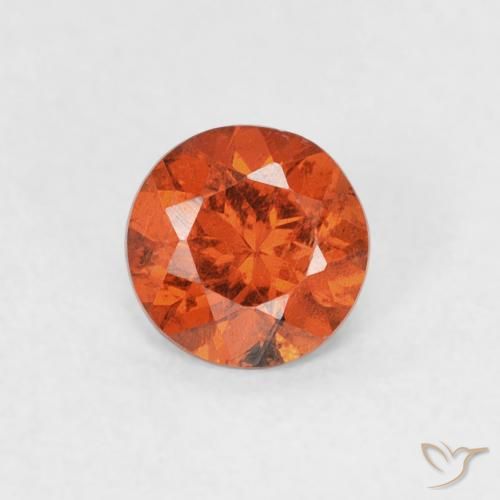 0.51ct Natürlicher Amber Orange Spessartit-Garn, Runden, SI