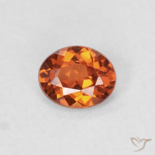 0.36ct Natürlicher rötlich-orange Spessartit-Garn, Oval, VS