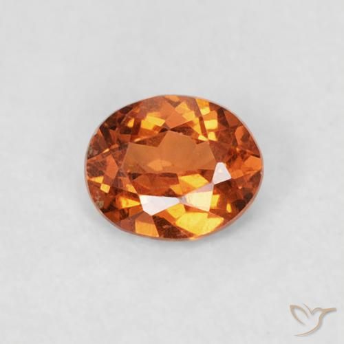 0.25ct Natürlicher tieforange Spessartit-Garn, Oval, VS-SI