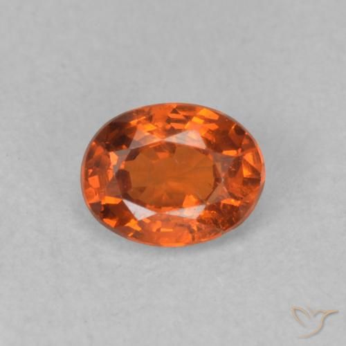0.48ct Natürlicher tieforange Spessartit-Garn, Oval, VS