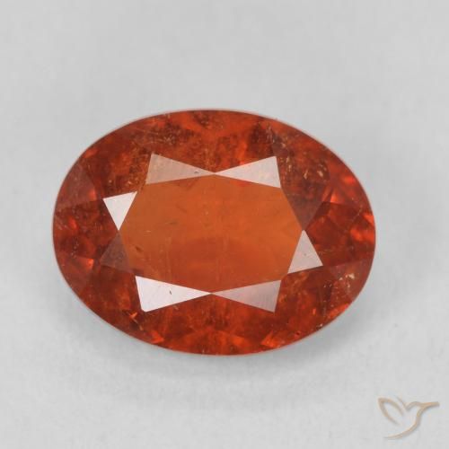 2.98ct Natürlicher Feuerrot Spessartit-Garn, Oval, SI